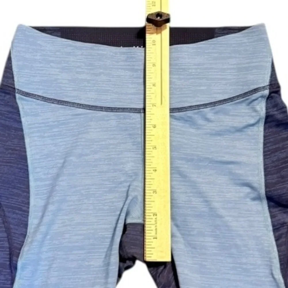Outdoor Voices Womens Techsweat 7/8‎ Leggings S Blue Colorblock Yoga Activewear